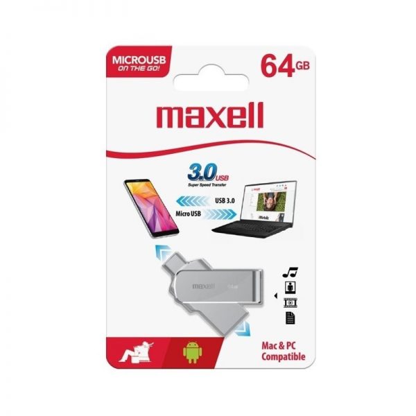Pendrive Maxell 64gb Usb 3.0 Otg (USB a Micro USB)