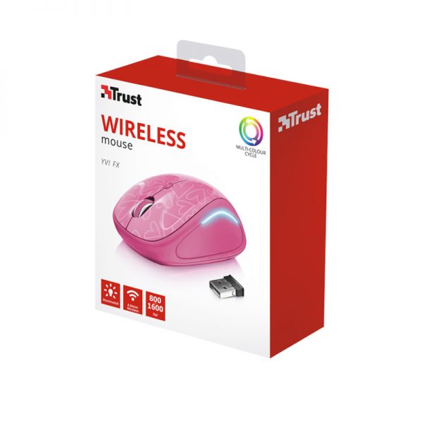 Mouse Trust YVI FX Wireless - Pink (22336)