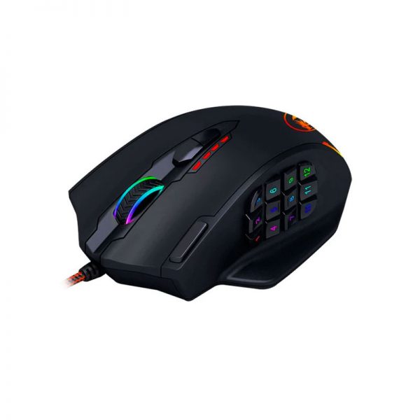 Mouse gamer Redragon Impact M908 RGB 18 botones 12400 DPI