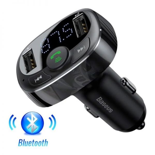 Cargador Baseus Auto Transmisor Fm Doble Usb - Bluetooth